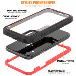 Wholesale iPhone Xr Clear Dual Defense Case (Red)